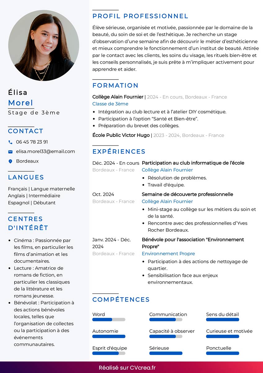 CV Stage 3 me Exemples Conseils Et Mod le 2025 CV Stage 3 me Exemples Conseils Et Mod le 2025