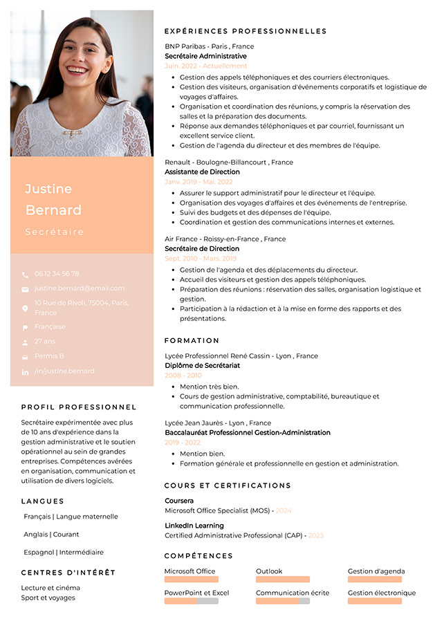 CV Professionnel Mod le Gratuit Et Conseils Pour 2025