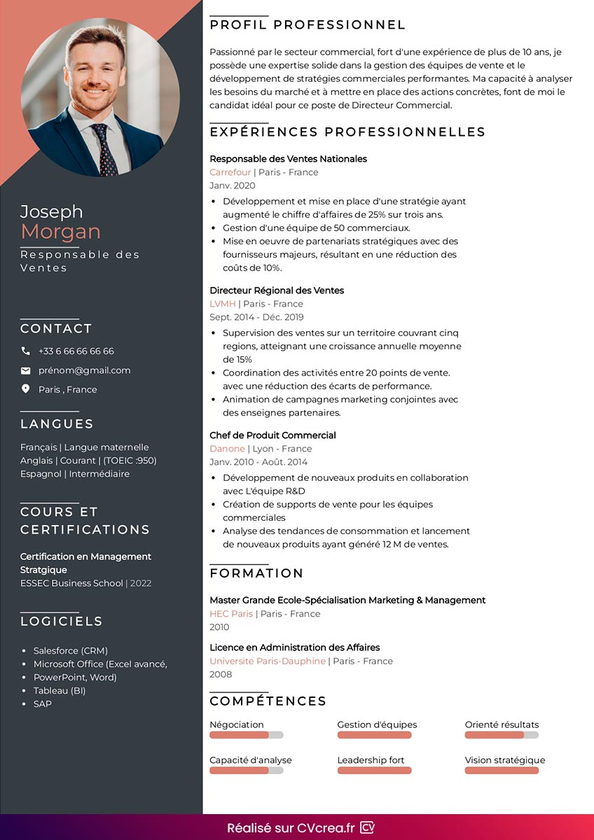 cv-de-cadre-responsable-optimise-ats
