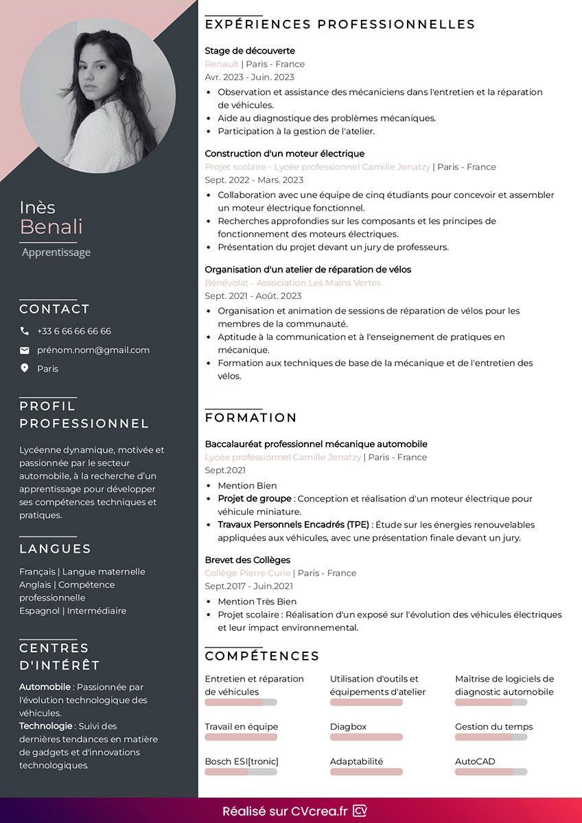 modele-cv-apprentissage-college