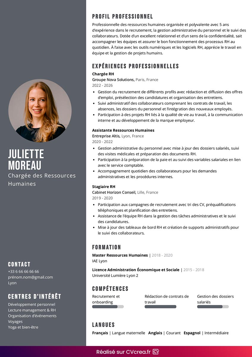 modele-de-cv-ressources-humaines-a-telecharger
