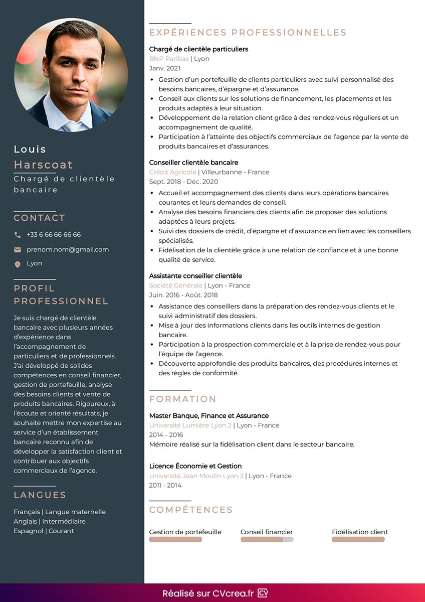 exemple cv banque avec ia