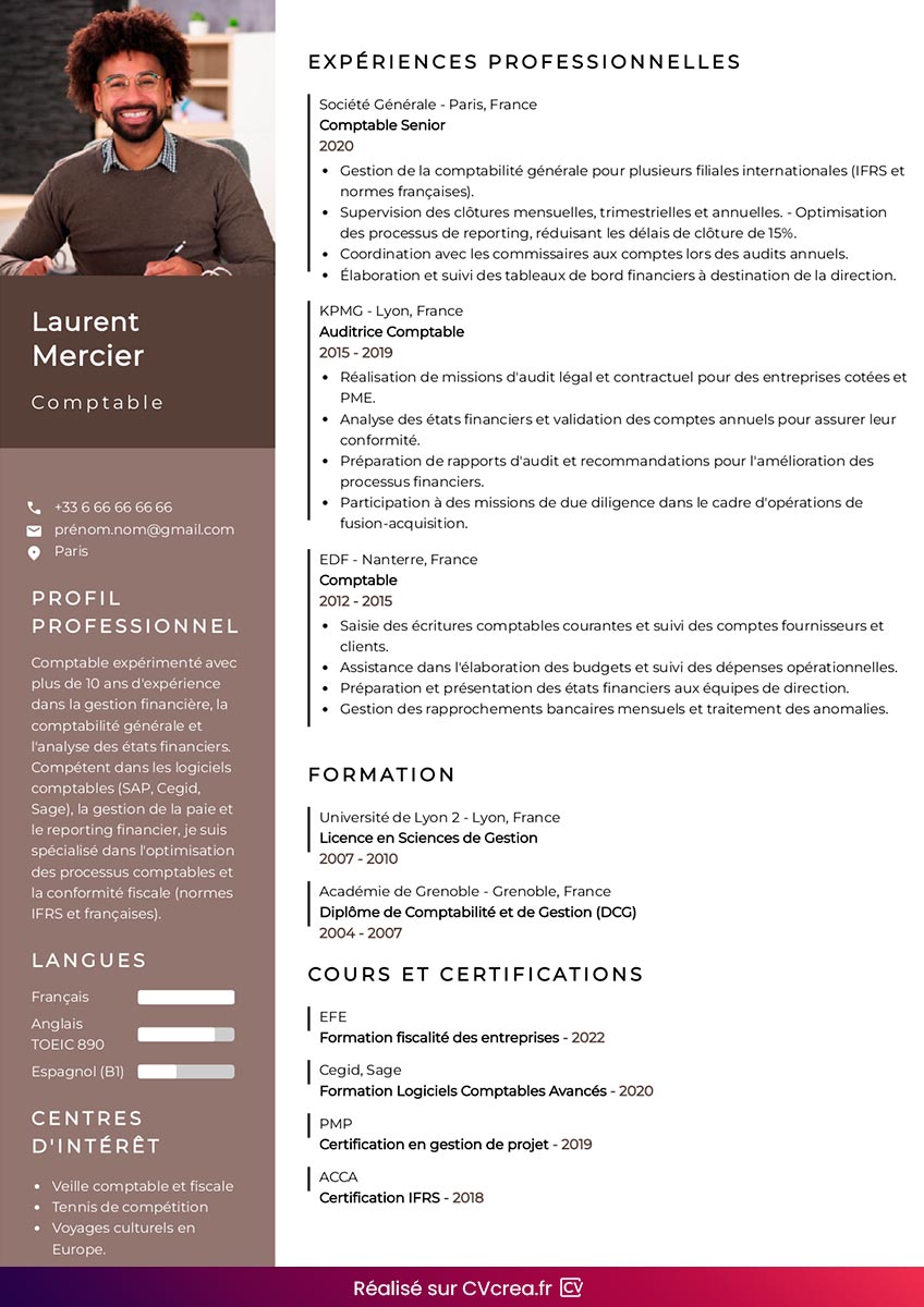 modele de cv comptable fiscaliste
